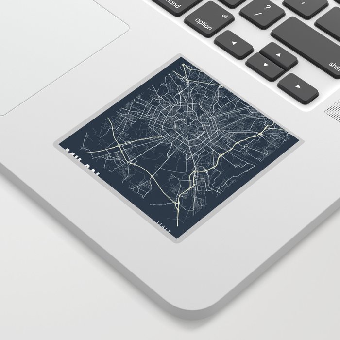 Milan city cartography Sticker