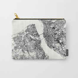 Birkenhead, England - Black and White City Map Carry-All Pouch