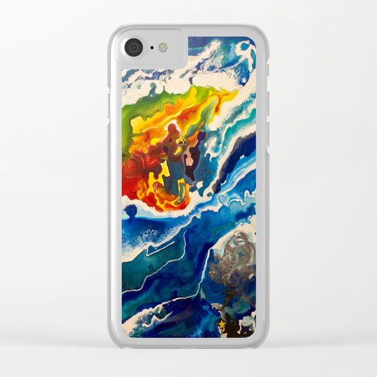 Deep Sea Rainbow Clear iPhone Case