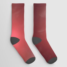 Abstract Burgundy Red Pink Gradient Bokeh Socks