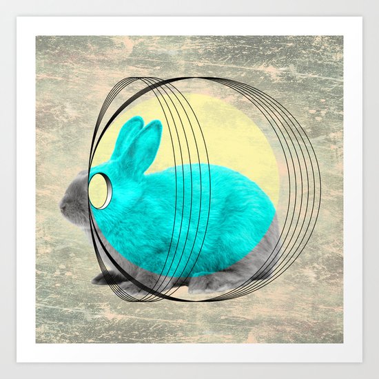 hypnotic rabbit Art Print