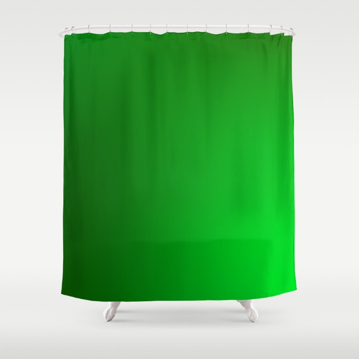7 Green Gradient Background 220713 Valourine Digital Design Shower Curtain