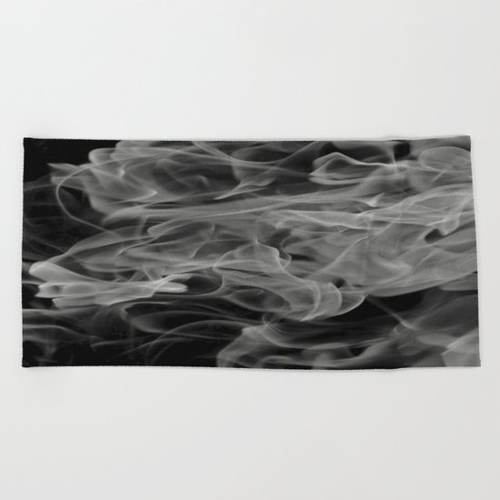 Whispers - Black and white abstract Beach Towel