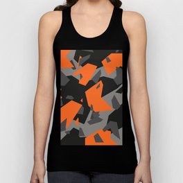 Black\Grey\Orange Geometric camo Tank Top