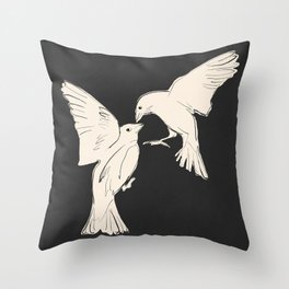 Bird Kiss 2 Throw Pillow