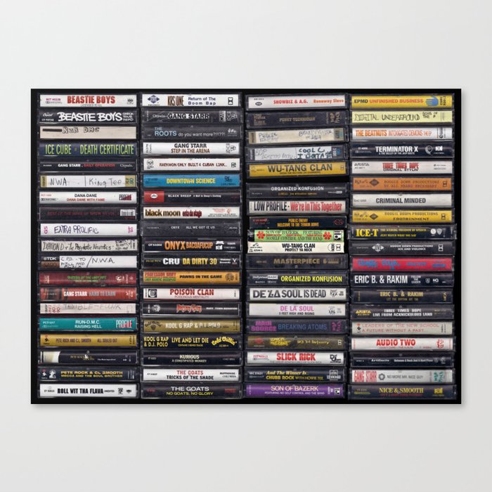 Old 80's & 90's Hip Hop Tapes Leinwanddruck