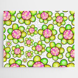 Doodle Spring Flower Pattern 06 Jigsaw Puzzle