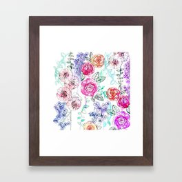 Pastel Rose Garden 02 Framed Art Print
