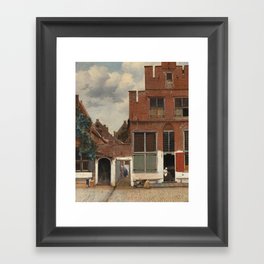 Johannes Vermeer - The little street Framed Art Print