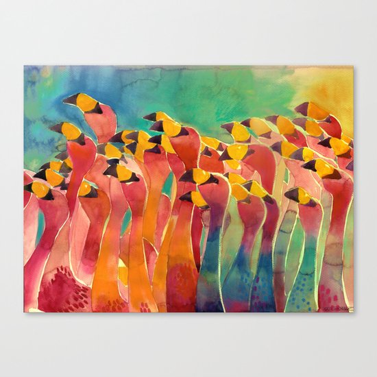 Flamingos Canvas Print