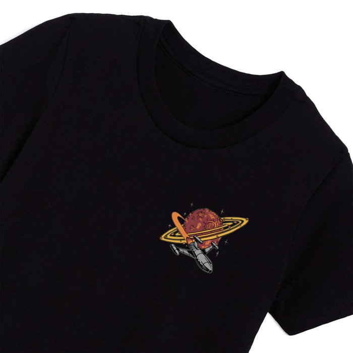 Cool Planet Spaceship Explorer Kids T Shirt