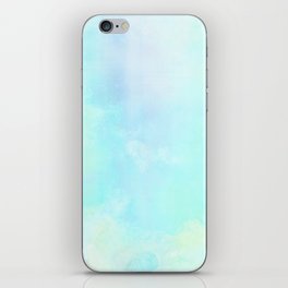 Pastel turquoise blue green iPhone Skin