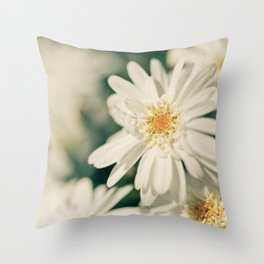 White flower Throw Pillow