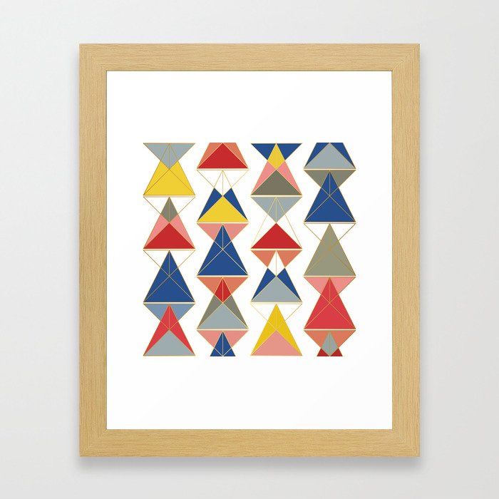 Triangular Affair Framed Art Print