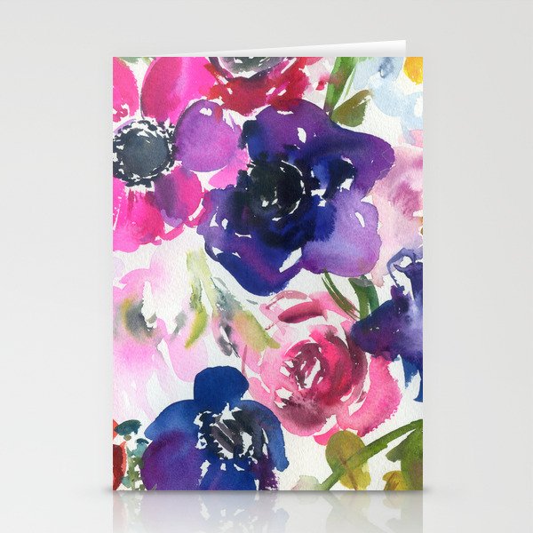 rainbow floral pattern N.o 3 Stationery Cards