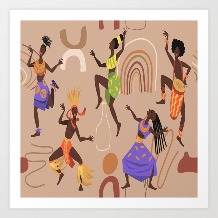 african people dancing