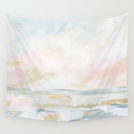 Golden Hour - Pastel Seascape Wall Tapestry