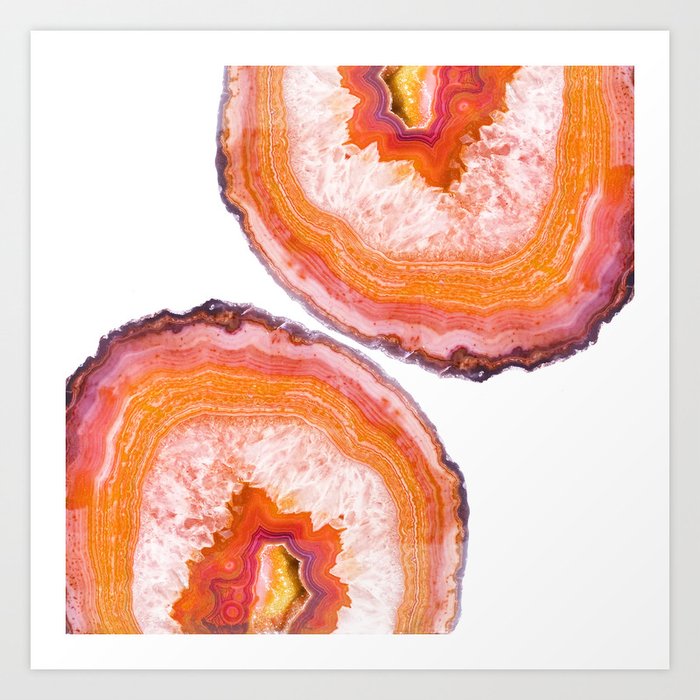 Carnelian Agate Slices Art Print