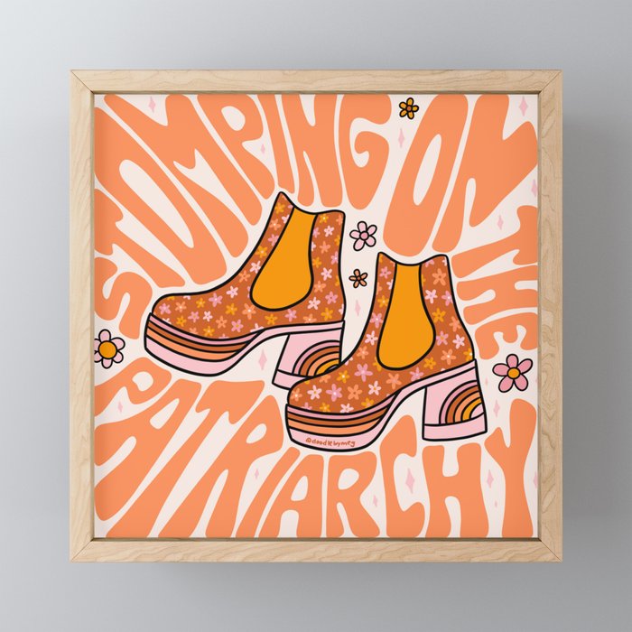 Stomping On The Patriarchy Framed Mini Art Print