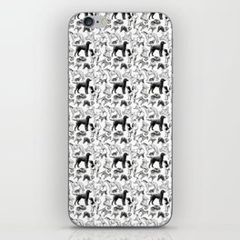 Canine Cacophony in Black & White iPhone Skin