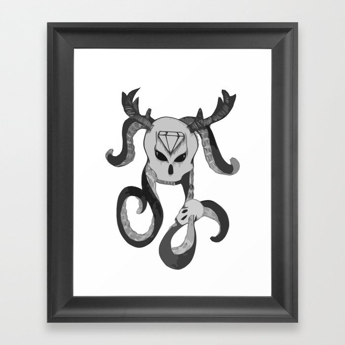 OctoSkull Framed Art Print