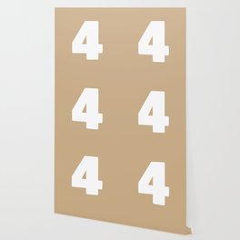 4 (White & Tan Number) Wallpaper