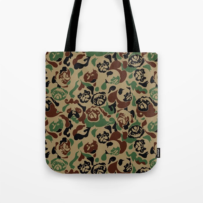 Pug Camouflage Tote Bag
