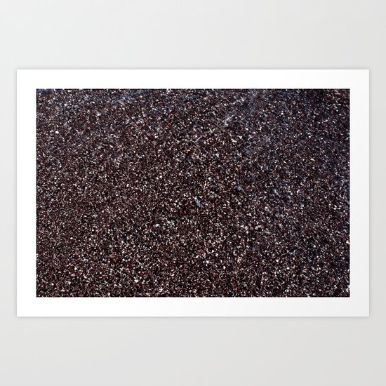 Black Sand IV (Red) Art Print