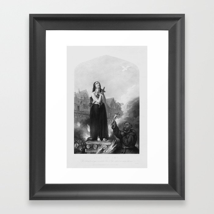 Joan of Arc - A Martyr In Their Cause Framed Art Print