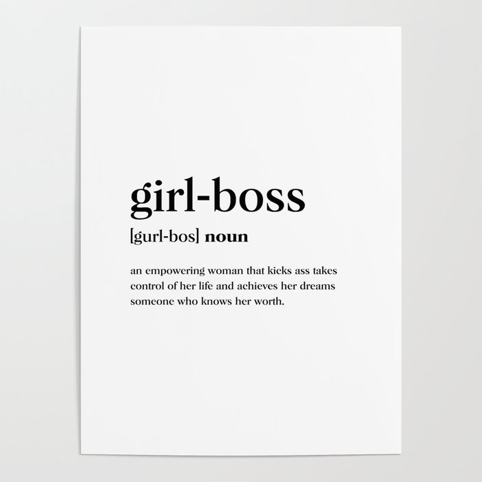 Girl boss Definition Poster