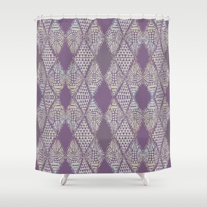 Tribal Mosaic In Mauve Shower Curtain By Callmeashmael