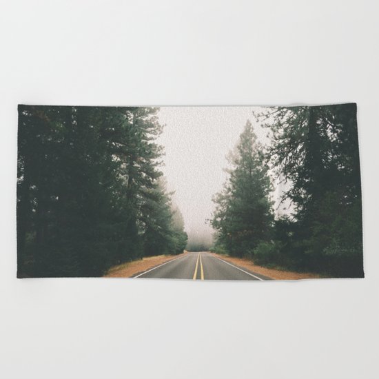 Follow the Road Beach Towel