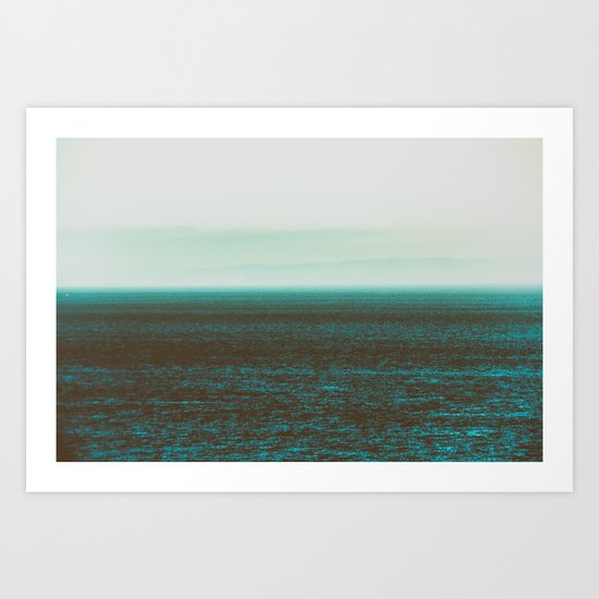 Sea front green Art Print