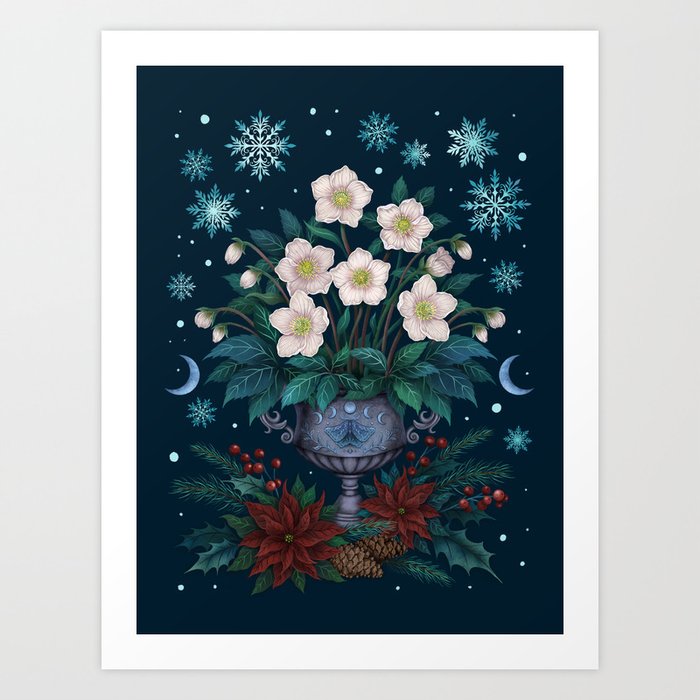 Christmas Rose Art Print