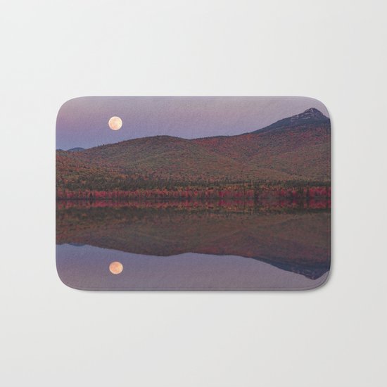 Autumn Mountain Moonrise Bath Mat