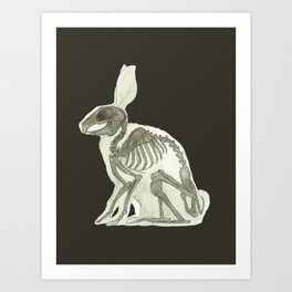 Rabbit Skeleton: Easter Gift Bunny Anatomy Art Print