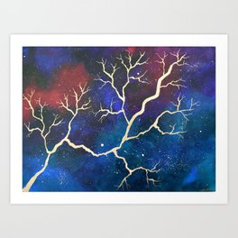 Cosmic Lightning Art Print