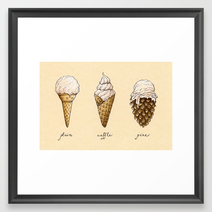 Ice Cream Cones Framed Art Print