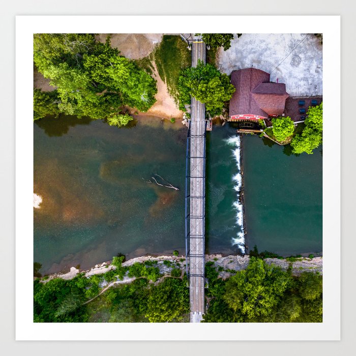 The War Eagle Mill From Above Art Print