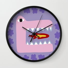 Roaring dinosaur 2 Wall Clock