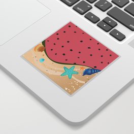 Watermelon Summer Beach Sticker