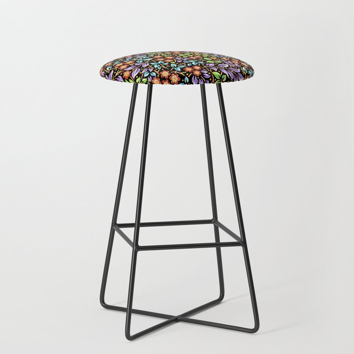 Filigree Floral smaller scale Bar Stool