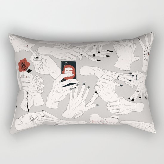 Hands / Composition - Gray version Rectangular Pillow