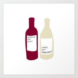 Love wine Art Print