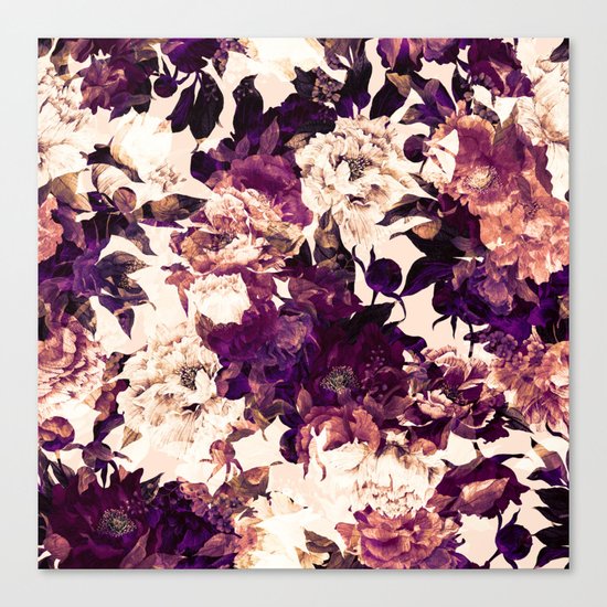 Watercolors Floral Pattern Canvas Print