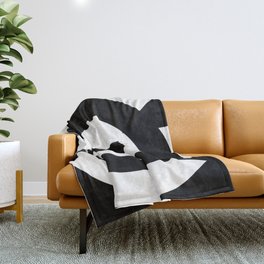 modern art Black and white Throw Blanket