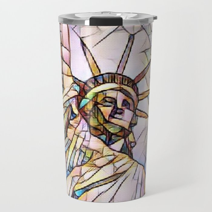 Statue of Liberty Mosaic Travel Mug