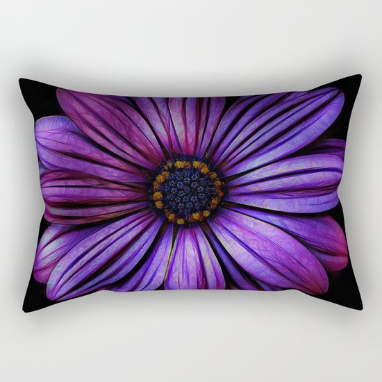 Bloom In Purple Rectangular Pillow