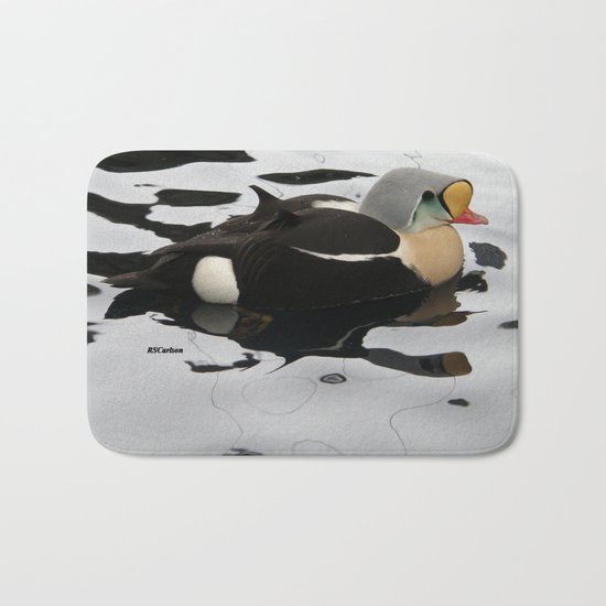 King Eider at the Seward Sealife Center Bath Mat