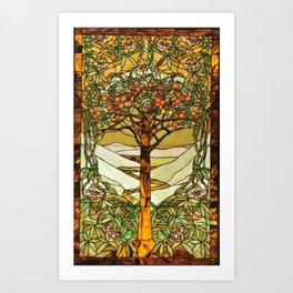 Louis Comfort Tiffany - Decorative stained glass 6. Art Print